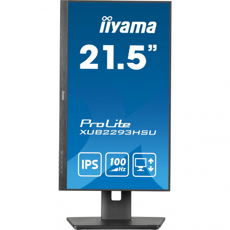 iiyama ProLite XUB2293HS-B6 - LED monitor - 21.5" - 1920 x 1080 Full HD (1080p) @ 100 Hz - IPS - 300 cd/m² - 1000:1 - 1 ms - HDMI, DisplayPort - speakers - matte black - 2