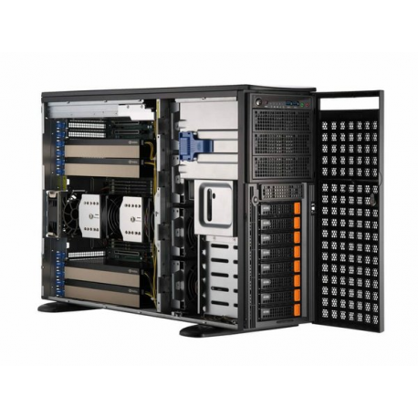 Supermicro GPU SuperServer 741GE-TNRT - Rack-mountable 4U - no CPU up to - RAM 0 GB - no HDD - 10 Gigabit Ethernet - no OS - monitor: none - black front, silver body - 0