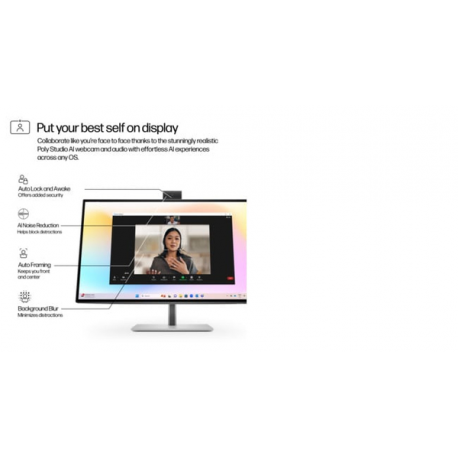 HP 727pm - Series 7 Pro - LED monitor - 27" - 3840 x 2160 4K @ 60 Hz - IPS Black - 400 cd/m² - 2000:1 - DisplayHDR 400 - 5 ms - Thunderbolt 4, HDMI, DisplayPort - speakers - black, silver - 10