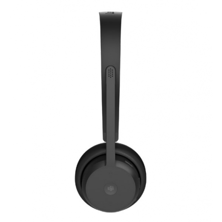 Lenovo - Headset - on-ear - Bluetooth - wireless - USB-A via Bluetooth adapter - black - Certified for Microsoft Teams - 2