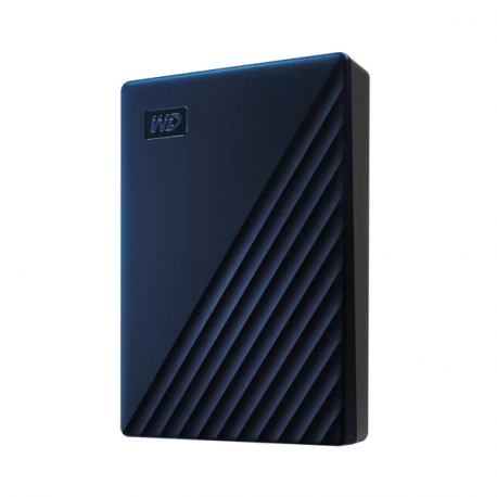 WD My Passport for Mac WDBK6C0060BBL - Hard drive - encrypted - 6 TB - external (portable) - USB 3.2 Gen 1 - 256-bit AES - blue - 5