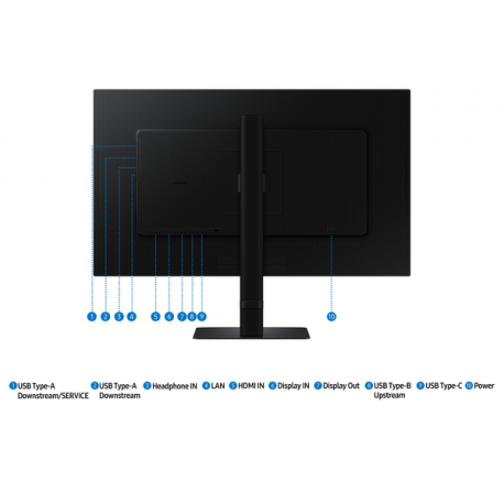 Samsung ViewFinity S6 S27D600UAU - S60UD Series - LED monitor - USB - 27" - 2560 x 1440 QHD @ 100 Hz - IPS - 350 cd / m² - 1000:1 - HDR10 - 5 ms - HDMI, DisplayPort, USB-C - black - 23