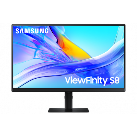 Samsung ViewFinity S8 S27D800UAU - S80UD Series - LED monitor - USB - 27" - 3840 x 2160 UHD @ 60 Hz - IPS - 350 cd / m² - 1000:1 - HDR10 - 5 ms - HDMI, DisplayPort, USB-C - black - 10