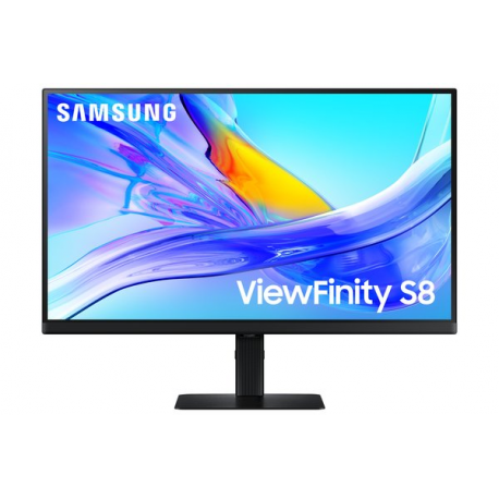 Samsung ViewFinity S8 S27D800UAU - S80UD Series - LED monitor - USB - 27" - 3840 x 2160 UHD @ 60 Hz - IPS - 350 cd / m² - 1000:1 - HDR10 - 5 ms - HDMI, DisplayPort, USB-C - black - 24