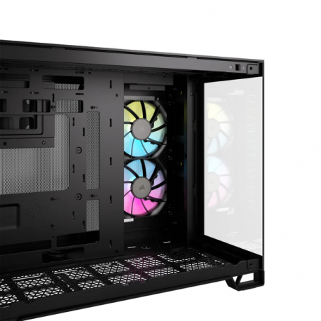 CORSAIR iCUE LINK 2500X RGB - Mid tower - micro ATX - windowed side panel (tempered glass) - no power supply (ATX) - black - USB/Audio - 9