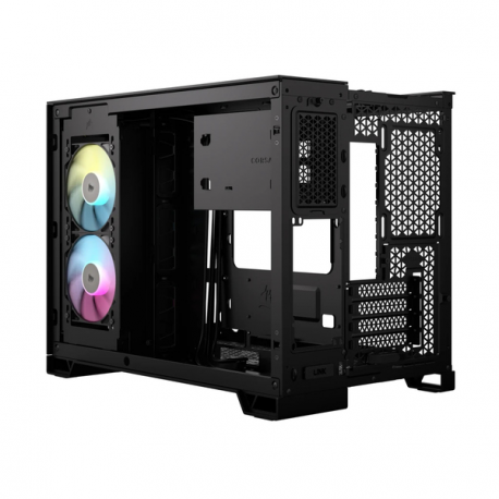 CORSAIR iCUE LINK 2500X RGB - Mid tower - micro ATX - windowed side panel (tempered glass) - no power supply (ATX) - black - USB/Audio - 12