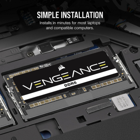 CORSAIR Vengeance - DDR5 - module - 16 GB - SO-DIMM 262-pin - 2800 MHz  /  PC5-48000 - CL48 - 1.1 V - 6