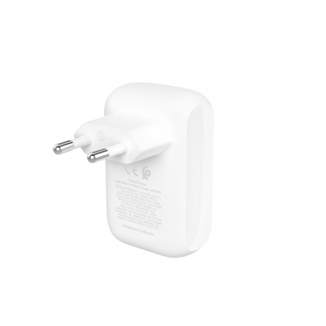 Belkin BoostCharge - Power adapter - 42 Watt - 3 A - PD 3.0 - 2 output connectors (24 pin USB-C, USB) - white - 1