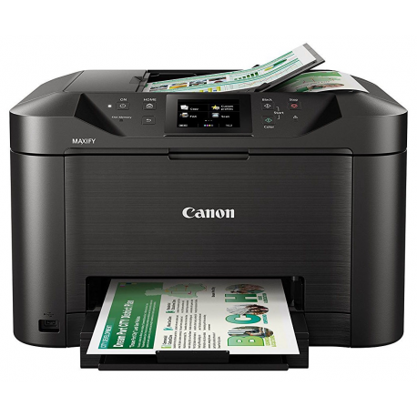 Canon MAXIFY MB5150 - Multifunction printer - colour - ink-jet - A4 (210 x 297 mm), Legal (216 x 356 mm) (original) - A4/Legal (media) - up to 22 ppm (copying) - up to 24 ipm (printing) - 250 sheets - 33.6 Kbps - USB 2.0, LAN, Wi-Fi(n), USB host - 2
