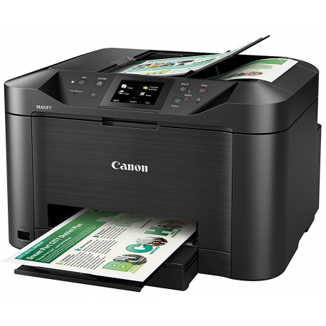 Canon MAXIFY MB5150 - Multifunction printer - colour - ink-jet - A4 (210 x 297 mm), Legal (216 x 356 mm) (original) - A4/Legal (media) - up to 22 ppm (copying) - up to 24 ipm (printing) - 250 sheets - 33.6 Kbps - USB 2.0, LAN, Wi-Fi(n), USB host - 3