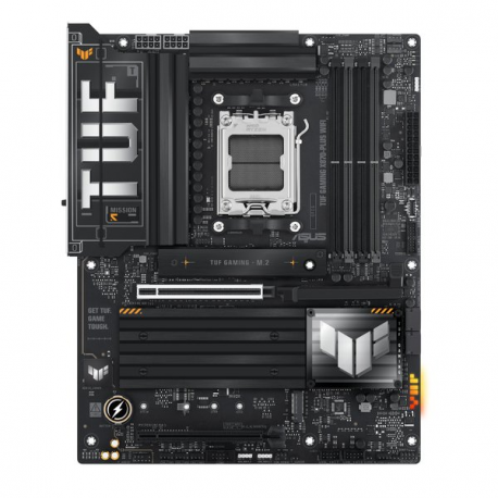 ASUS TUF GAMING X870-PLUS WIFI - Motherboard - ATX - Socket AM5 - AMD X870 Chipset - USB4, USB-C 3.2 Gen 2x2, USB 3.2 Gen 2, USB 3.2 Gen 1 - Wi-Fi 7, 2.5 Gigabit LAN, Bluetooth - onboard graphics (CPU required) - HD Audio (8-channel) - 0