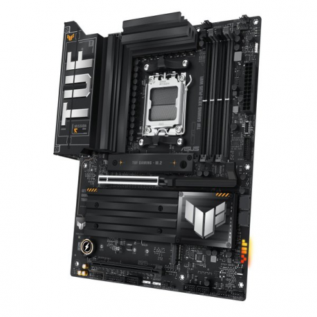 ASUS TUF GAMING X870-PLUS WIFI - Motherboard - ATX - Socket AM5 - AMD X870 Chipset - USB4, USB-C 3.2 Gen 2x2, USB 3.2 Gen 2, USB 3.2 Gen 1 - Wi-Fi 7, 2.5 Gigabit LAN, Bluetooth - onboard graphics (CPU required) - HD Audio (8-channel) - 5