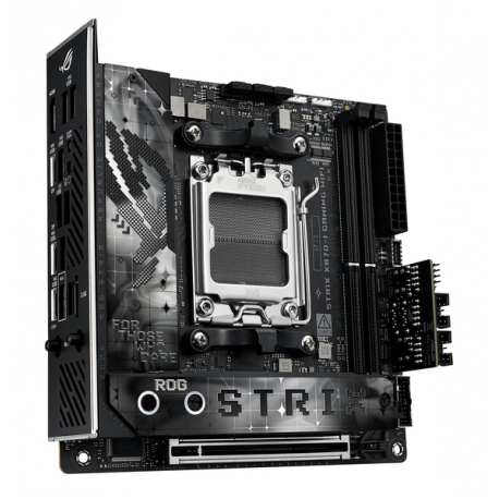 ASUS ROG STRIX X870-I GAMING WIFI - Motherboard - mini ITX - Socket AM5 - AMD X870 Chipset - USB4, USB 3.2 Gen 2, USB-C 3.2 Gen2, USB 3.2 Gen 1 - Wi-Fi 7, Bluetooth, 2.5 Gigabit LAN - onboard graphics (CPU required) - HD Audio (8-channel) - 7