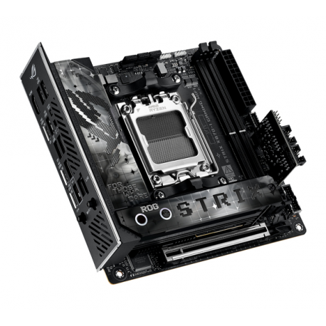 ASUS ROG STRIX X870-I GAMING WIFI - Motherboard - mini ITX - Socket AM5 - AMD X870 Chipset - USB4, USB 3.2 Gen 2, USB-C 3.2 Gen2, USB 3.2 Gen 1 - Wi-Fi 7, Bluetooth, 2.5 Gigabit LAN - onboard graphics (CPU required) - HD Audio (8-channel) - 9