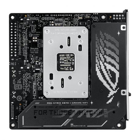 ASUS ROG STRIX X870-I GAMING WIFI - Motherboard - mini ITX - Socket AM5 - AMD X870 Chipset - USB4, USB 3.2 Gen 2, USB-C 3.2 Gen2, USB 3.2 Gen 1 - Wi-Fi 7, Bluetooth, 2.5 Gigabit LAN - onboard graphics (CPU required) - HD Audio (8-channel) - 13