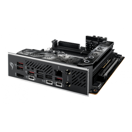 ASUS ROG STRIX X870-I GAMING WIFI - Motherboard - mini ITX - Socket AM5 - AMD X870 Chipset - USB4, USB 3.2 Gen 2, USB-C 3.2 Gen2, USB 3.2 Gen 1 - Wi-Fi 7, Bluetooth, 2.5 Gigabit LAN - onboard graphics (CPU required) - HD Audio (8-channel) - 14