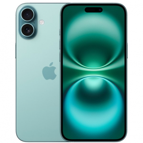 Apple iPhone 16 Plus - 5G smartphone - dual-SIM  /  Internal Memory 128 GB - OLED display - 6.7" - 2796 x 1290 pixels - 2x rear cameras 48 MP, 12 MP - front camera 12 MP - teal - 0