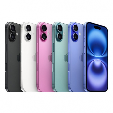 Apple iPhone 16 Plus - 5G smartphone - dual-SIM  /  Internal Memory 128 GB - OLED display - 6.7" - 2796 x 1290 pixels - 2x rear cameras 48 MP, 12 MP - front camera 12 MP - teal - 5