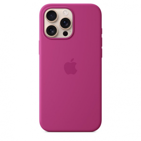 Apple - Back cover for mobile phone - MagSafe compatibility - silicone - Fuchsia - for iPhone 16 Pro Max - 0