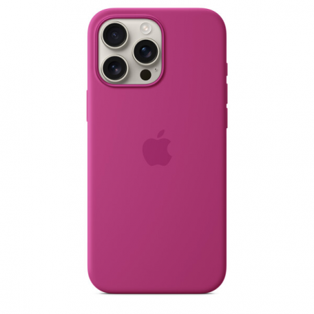 Apple - Back cover for mobile phone - MagSafe compatibility - silicone - Fuchsia - for iPhone 16 Pro Max - 1