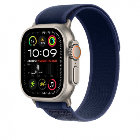 Apple Trail Loop - Loop for smart watch - 49 mm, natural titanium finish - M / L size - blue - 1