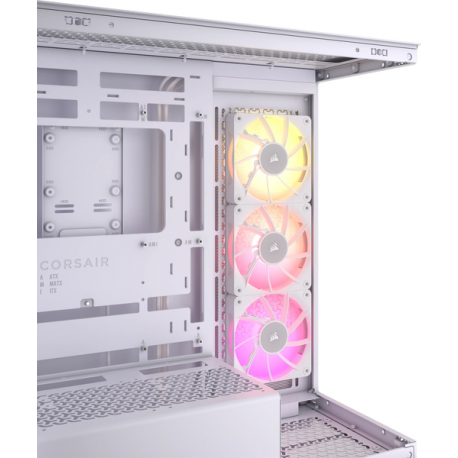 CORSAIR iCUE LINK 3500X RGB - Mid tower - extended ATX - windowed side panel (tempered glass) - no power supply (ATX) - white - USB/Audio - 6