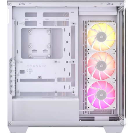 CORSAIR iCUE LINK 3500X RGB - Mid tower - extended ATX - windowed side panel (tempered glass) - no power supply (ATX) - white - USB/Audio - 7