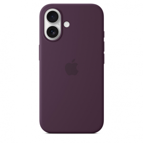 Apple - Back cover for mobile phone - MagSafe compatibility - silicone - plum - for iPhone 16 - 2