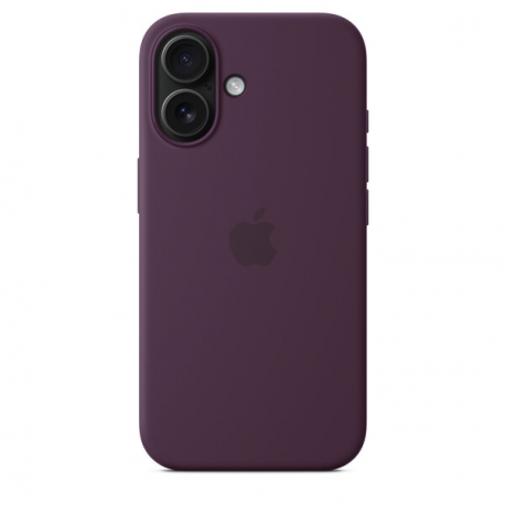 Apple - Back cover for mobile phone - MagSafe compatibility - silicone - plum - for iPhone 16 - 3