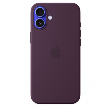 Apple - Back cover for mobile phone - MagSafe compatibility - silicone - plum - for iPhone 16 Plus - 0
