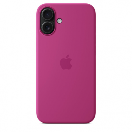 Apple - Back cover for mobile phone - MagSafe compatibility - silicone - Fuchsia - for iPhone 16 Plus - 4