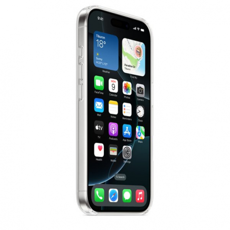 Apple - Back cover for mobile phone - MagSafe compatibility - polycarbonate - clear - for iPhone 16 Pro - 4