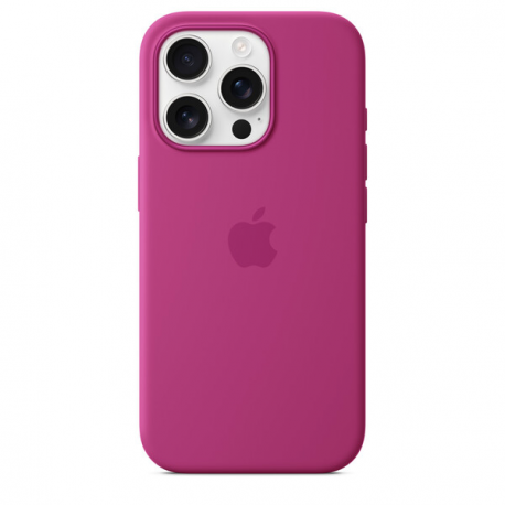 Apple - Back cover for mobile phone - MagSafe compatibility - silicone - Fuchsia - for iPhone 16 Pro - 2