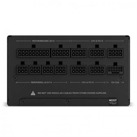 NZXT C-Series C850 - Power supply (internal) - ATX12V 3.1 /  EPS12V 2.92 - 80 PLUS Gold - AC 100-240 V - 850 Watt - active PFC - Europe - matte black - 5