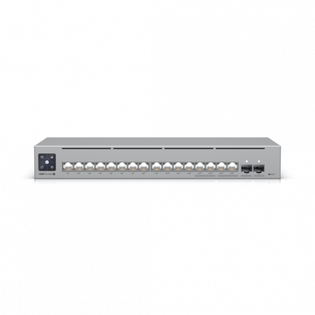 Ubiquiti UniFi Switch Pro Max 16 PoE - Switch - L3 - Managed - 12 x 10 / 100 / 1000 (12 PoE+, 4 PoE++) + 4 x 2.5GBase-T + 2 x 10 Gigabit Ethernet - desktop, rack-mountable - PoE++ (180 W) - DC - 0