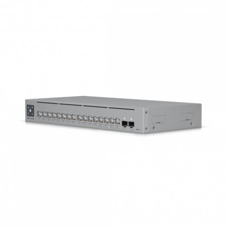 Ubiquiti UniFi Switch Pro Max 16 PoE - Switch - L3 - Managed - 12 x 10 / 100 / 1000 (12 PoE+, 4 PoE++) + 4 x 2.5GBase-T + 2 x 10 Gigabit Ethernet - desktop, rack-mountable - PoE++ (180 W) - DC - 4