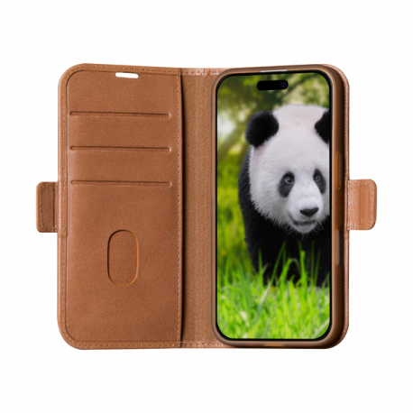 dbramante1928 Copenhagen - Flip cover for mobile phone - full-grain leather - tan - for Apple iPhone 16 - 1