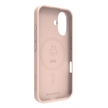 dbramante1928 Greenland Pro - Back cover for mobile phone - Qi - MagSafe compatibility - plastic - pink sand - for Apple iPhone 16 - 1