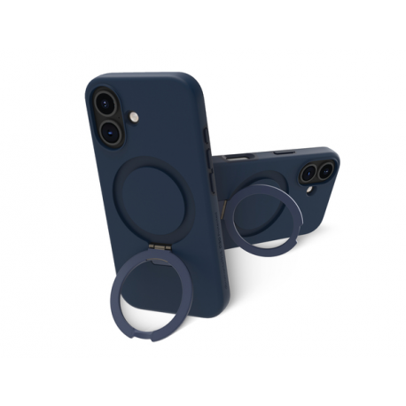 dbramante1928 Iceland Ultra - Back cover for mobile phone - kickstand - MagSafe compatibility - D3O, plastic - blue - for Apple iPhone 16 Plus - 3