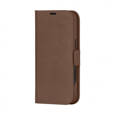 dbramante1928 Lynge - Flip cover for mobile phone - MagSafe compatibility - full-grain leather - dark tan - for Apple iPhone 16 Plus - 3