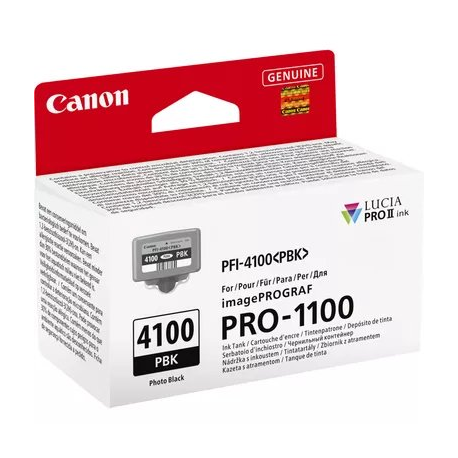 Canon PFI-4100 PBK - 80 ml - photo black - original - hanging box - ink tank - for imagePROGRAF PRO-1100 - 1