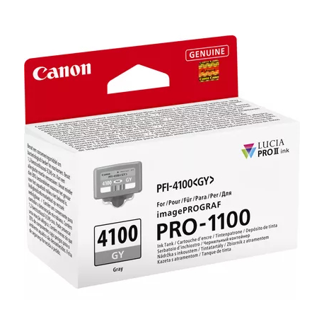 Canon PFI-4100 GY - 80 ml - grey - original - hanging box - ink tank - for imagePROGRAF PRO-1100 - 1