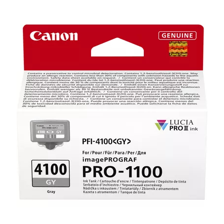 Canon PFI-4100 GY - 80 ml - grey - original - hanging box - ink tank - for imagePROGRAF PRO-1100 - 2