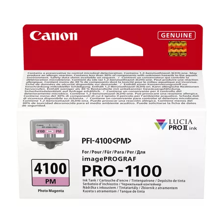 Canon PFI-4100 PM - 80 ml - photo magenta - original - hanging box - ink tank - for imagePROGRAF PRO-1100 - 1