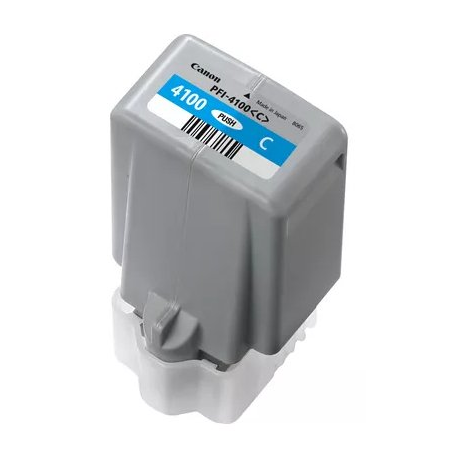 Canon PFI-4100 C - 80 ml - cyan - original - hanging box - ink tank - for imagePROGRAF PRO-1100 - 0