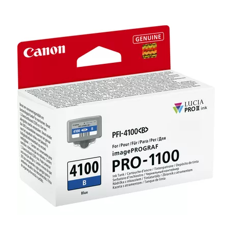 Canon PFI-4100 B - 80 ml - blue - original - hanging box - ink tank - for imagePROGRAF PRO-1100 - 2