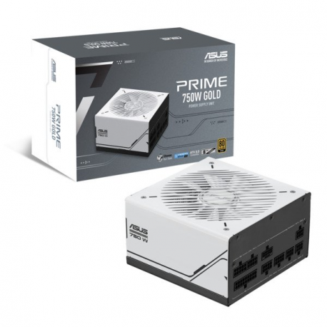 ASUS PRIME - Power supply (internal) - ATX12V 3.0 /  EPS12V - 80 PLUS Gold - AC 100-240 V - 750 Watt - active PFC - black, white - 0