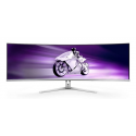 Philips Evnia 8000 49M2C8900L - OLED monitor - gaming - curved - 49" (48.9" viewable) - 5120 x 1440 Dual Quad HD @ 144 Hz - 1000 cd / m² - 1000000:1 - DisplayHDR 400 True Black - 0.03 ms - 2xHDMI, DisplayPort, USB-C - speakers with subwoofer - white