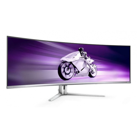 Philips Evnia 8000 49M2C8900L - OLED monitor - gaming - curved - 49" (48.9" viewable) - 5120 x 1440 Dual Quad HD @ 144 Hz - 1000 cd / m² - 1000000:1 - DisplayHDR 400 True Black - 0.03 ms - 2xHDMI, DisplayPort, USB-C - speakers with subwoofer - white - 3