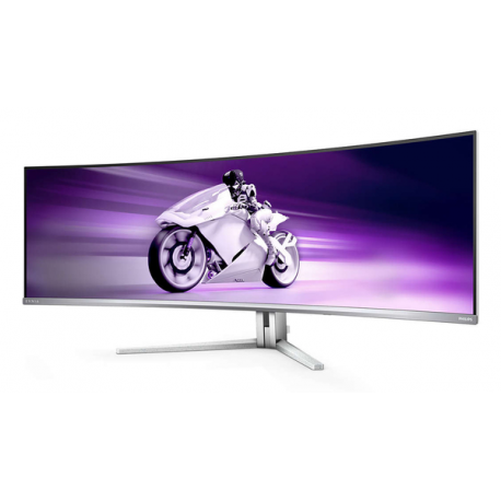 Philips Evnia 8000 49M2C8900L - OLED monitor - gaming - curved - 49" (48.9" viewable) - 5120 x 1440 Dual Quad HD @ 144 Hz - 1000 cd / m² - 1000000:1 - DisplayHDR 400 True Black - 0.03 ms - 2xHDMI, DisplayPort, USB-C - speakers with subwoofer - white - 6